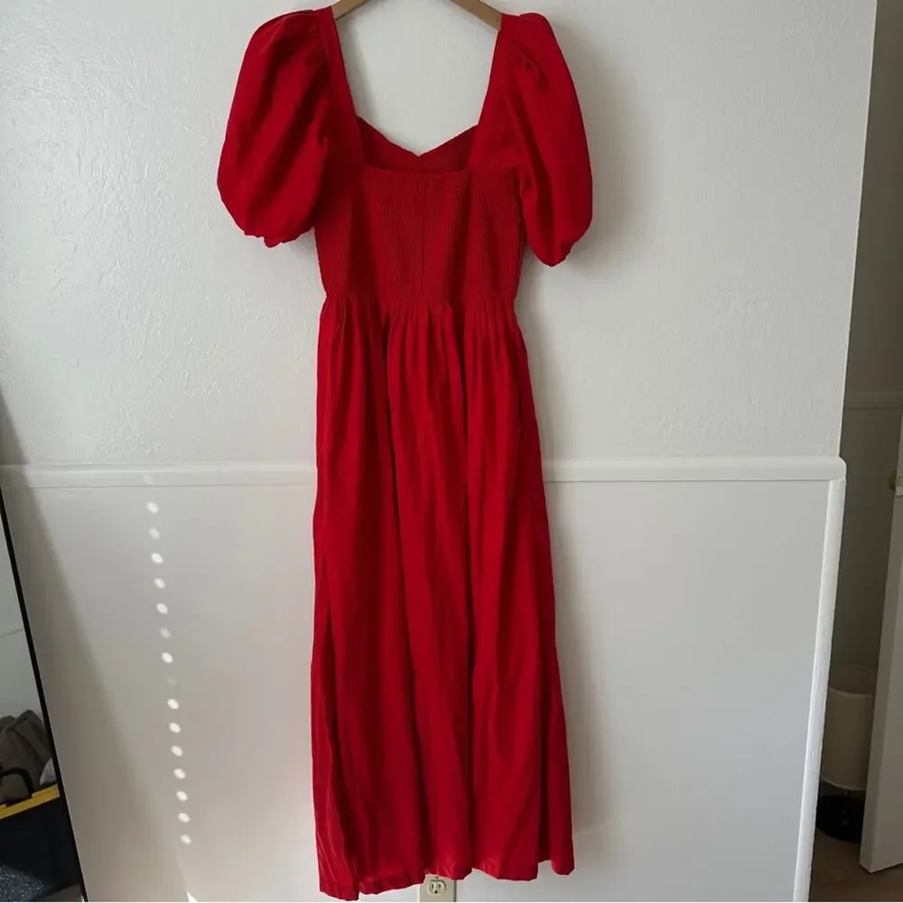red abercrombie dress & Fitch Square Neck Back Zipper Fit & Flare Mini  Brie Hallmarked by their effortless American style NWT Red Abercrombie Midi Sweater
